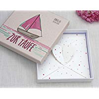 Geldgeschenk zur Taufe, Geld Verpackung, Glückwunschkarte zur Taufe für Junge und Mädchen PERSONALISIERT - Boot - Sailing in Love
