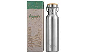 freigeist Trinkflasche Edelstahl 750 ml einwandig | Sportflasche BPA-frei dicht | Auslaufsichere Outdoorflasche mit Bambusdeckel (matt)
