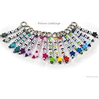 Schlüsselanhänger mit Namen handmade - Kinder - Erwachsene - Taschenbaumler - Stern - Schlüsselring - verschiedene Farben