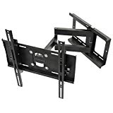 RICOO TV Wandhalterung R23 Universal für 32-65 Zoll (ca. 81-165cm) Schwenkbar Neigbar | Wand Halter Aufhängung Fernseh Halterung auch für Curved LCD und LED Fernseher | VESA 200x100 400x400 | Schwarz