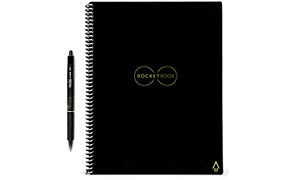 Rocketbook EVR-L-R Everlast Wiederverwendbares Dotted Notizbuch- Letter A4, Schwarz