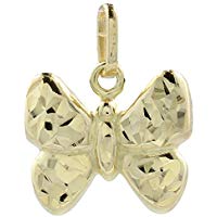 Schmetterlingsanhänger aus Gelbgold - Gioiello Italiano