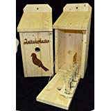 Vogelhaus Schnapsbar Garten Geschenk Zwitscherkasten mit Vogelmotiv