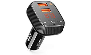 ROAV Auto Ladegerät Bluetooth Adapter FM Transmitter Bluetooth Receiver mit Auto Finder von Anker, 24W/4.8A SmartCharge Car Kit F2 mit Freisprecheinrichtung/GPS Tracker App für iOS und Android Geräte