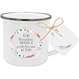 Geschenk für Erzieherin, Dankeschön Emaille-Tasse