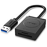 UGREEN USB 3.0 SD TF Kartenleser USB Card Reader Adapter TF SD Kartenleser 2 Slot Kartenlesegerät für SDXC, SDHC, SD, MMC, RS-MMC, Micro SDXC, Micro SD, Micro SDHC Karte schwarz