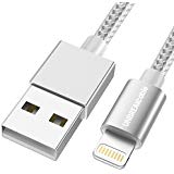 UNBREAKcable iPhone Ladekabel, Lightning Kabel - 1M [MFi-Zertifiziert] - Datenkabel geeignet für iPhone X iPhone 8, iPhone 6s iPhone 6, iPhone 7, iPhone XS/XS MAX/XR, iPad Air (Silber-Grau)