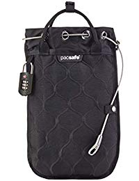 Pacsafe Travelsafe - Mobiler Safe, Schultertasche mit TSA-Zahlen Schloß, Diebstahlschutz, Henkeltasche mit Anti-Diebstahl Technologie