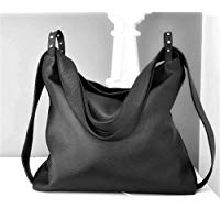 Lederrucksack damen Schwarz italienische