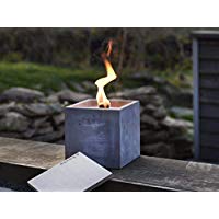 Beske-Betonfeuer mit 'Dauerdocht' | Größe 17x17x17 | Wiederbefüllbare Gartenfackel | 'Unendliche' Brenndauer durch umweltfreundliches Recycling von Kerzenwachs