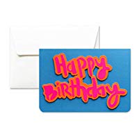 Happy Birthday - geburtstag - Lleuchtfarben - Grußkarte mit Umschlag (10,5 x 15 cm) - handgemachte Karte - freier Raum nach innen