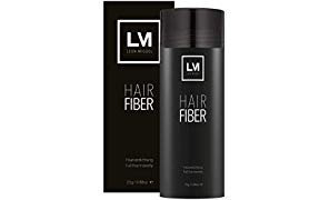 LEON MIGUEL Hair Fiber - Haarverdichtung - Premium Streuhaar/Schütthaar mit Soforteffekt bei Geheimratsecken, Haarausfall und lichtem Haar - Haarpuder | 25g (Dunkelbraun)