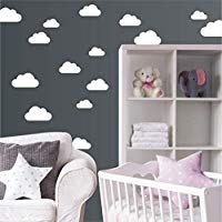 Wandaufkleber"Set mit 20 Wolken" Wandtattoo Wandsticker Sticker Wanddeko Kinderzimmer Himmel