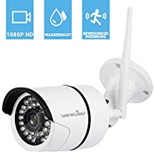 Wansview WLAN IP Kamera, Sicherheitskamera 1080P HD für Außen, IP Cam mit LAN und WLAN Verbindung, IP66 wasserdichte, Infrarot Nachtsicht, Deutsche App und Anleitung Weiß