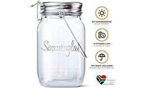 SONNENGLAS Solarleuchte, Glas, Transparent, Classic (1000ml)