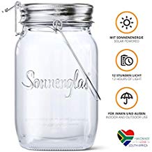 SONNENGLAS Solarleuchte, Glas, Transparent, Classic (1000ml)