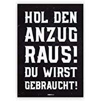 Trauzeugen fragen, Postkarte, Willst du mein Trauzeuge sein, Hol den Anzug raus Du wirst gebraucht