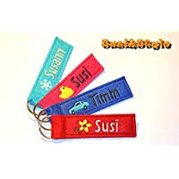 Schlüsselanhänger mit Namen/mit Name/Wunschname/Schlüsselband mit Wunschtext/mit Motiv aus Filz