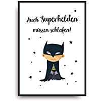 Kunstdruck SUPERHELD Poster Bild ungerahmt DIN A4 Geschenk