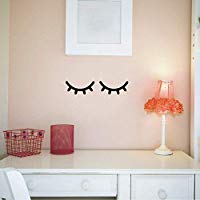 Wandaufkleber Wandtattoo Sleepy Eyes schlafende Augen Wimpern 4 Größen zur Auswahl Wandsticker Sticker Wanddeko Kinderzimmer Baby, Mädchen, Junge