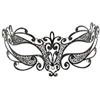 La Fucina dei Miracoli, Venezianische Metallmaske Mit Originalen Swarovski®-Kristallen, "Flora"