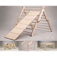 Modifiable Pikler triangle Mopitri, climbing triangle, Kletterdreieck, Pikler-Dreieck WITH A CLIMBING / SLIDING RAMP