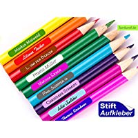 50 Stiftaufkleber - Name - Namensaufkleber Aufkleber Schule Einschulung Schulanfang