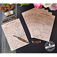 30 Gästebuch-Karten für Hochzeit, lustige Fragen an Hochzeitsgäste zum ausfüllen & einkleben