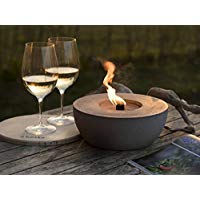 Beske-Betonfeuer mit 'Dauerdocht' | Durchmesser 24cm | Wiederbefüllbare Gartenfackel | 'Unendliche' Brenndauer durch umweltfreundliches Recycling von Kerzenwachs