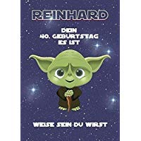 Geburtstagskarte für Mann oder Frau als Geschenk in DinA4 - Motiv: Star Wars (hier 40) | Personalisierte Geschenke zum Geburtstag für Männer (Bspw. Jahrgang 1968: 50 Jahre, 1958: 60 Jahre.)