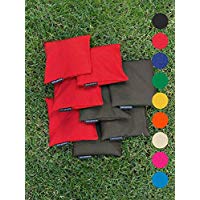 8 Cornhole Säckchen mit 400g Füllung (Kunststoff Granulat oder Mais), freie Farbwahl und sehr strapazierfähig von Hand genäht - Beanbag, Bohnensäckchen - Made in Germany