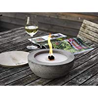 Beske-Betonfeuer mit 'Dauerdocht' | Ø 24cm mit großer Brennkammer | Wiederbefüllbare Gartenfackel | 'Unendliche' Brenndauer durch umweltfreundliches Recycling von Kerzenwachs