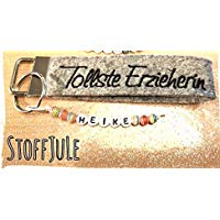 Schlüsselanhänger aus Filz mit Namen Gravur/Beste Erzieherin/Tollste Erzieherin/Kindergarten Abschied personalisiert/Einschulung/Danke/Geschenk