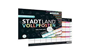 DENKRIESEN Stadt Land Vollpfosten - Junior Edition, Stadt-Land-Fluss neu aufgelegt für Kinder und Jugendliche (Spielblock im Din A4-Format)