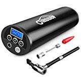 Oasser Elektrischer Kompressor Tragbare Auto-Luftpumpe Portable Reifenpumpe mit LCD Display mit wiederaufladbarer Li-ionen Batterie I50PSI 12V Schwarz Verpackung MEHRWEG