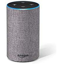 Amazon Echo (2. Gen.), Intelligenter Lautsprecher mit Alexa, Hellgrau Stoff