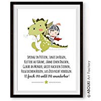Drache"Wild und Wunderbar" – Kunstdruck ungerahmt, DIN A4