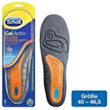Scholl GelActiv Einlegesohlen Work für Arbeitsschuhe in 40-46,5 – Für stark beanspruchte Füße – 1 Paar selbstklebende Gelsohlen