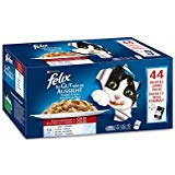 Felix So gut wie es aussieht, Jumbopack Katzennassfutter, Geschmacksvielfalt vom Land in Gelee Jumbo-Pack (44 x 100 g)