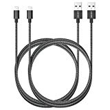 Anker iPhone Ladekabel, Lightning Kabel 2-Pack 1.8m Nylon iPhone Kabel [MFi Zertifiziert] für iPhone XR iPhone 7,iPhone X,iPhone 8,iPhone 6s iPhone 6, iPhone 7, iPhone XS/XS MAX/8 Plus (Grau)