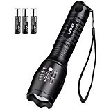 Linkax LED Taschenlampe Taktische Taschenlampe Superhell 800 Lumen Zoombar Taschenlampen LED Handlampe mit 5 Modi für Kinder Outdoor Camping Wandern inklusive 3 AAA Batterie