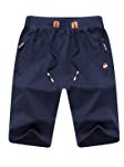 Tansozer Sport Shorts Herren Kurze Hose Baumwolle Mit Reißverschluss