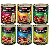 Animonda GranCarno Hundefutter, Nassfutter für erwachsene Hunde, Mix 2, 6 x 800 g
