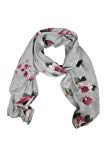 Zwillingsherz Seiden-Tuch Damen Blumen Muster - Made in Italy - Eleganter Sommer-Schal für Frauen - Hochwertiges...