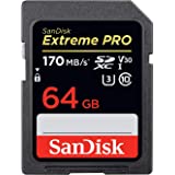 SanDisk Extreme Pro SDXC UHS-I Speicherkarte 64GB (V30, U3, 4K-UHD-Videos, 170 MB/s Lesegeschwindigkeit, hitze und- kältebest