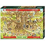 HEYE 29833 Monkey Habitat Standard 1000 Teile, Marino Degano, Funky Zoo, Brown
