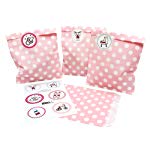Frau WUNDERVoll® 48-teiliges Baby Shower Mädchen Set 7, 24 Papiertüten + 24 Aufkleber / Geburtsparty Mädchen, Geschenk...