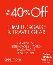 Up to 40% Off Tumi