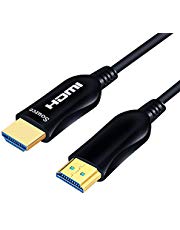 Shuliancable aktives Glasfaser HDMI Kabel, HDMI Kabel unterstützt 4K 60Hz, YUV4:4:4,3D, HDR, HDCP 2.2,für Beamer, PS4, PC, Soundbar usw, 5m10m 15m 20m 30m 50m