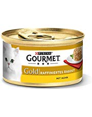 Purina GOURMET Gold Raffiniertes Ragout, köstliches Katzennassfutter, fein geschnetzelte Stückchen, Katzenfutter nass, 12er Pack (12 x 85 g Dose)